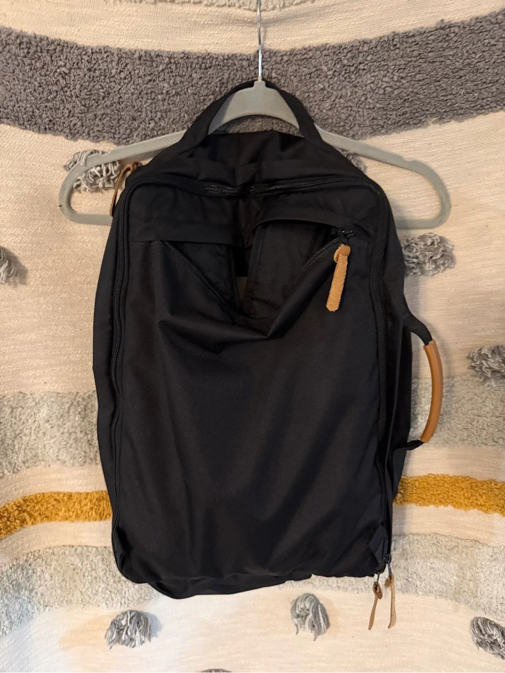 United by Blue - Black Travel Duffel Backpack with Tan Accents